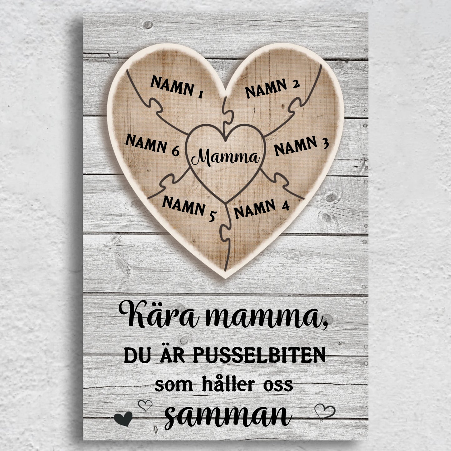 Pusselbit - Personlig canvas