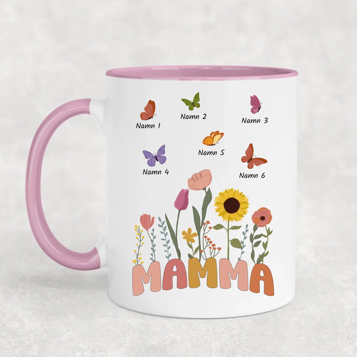 Fjärilar - Personlig mugg