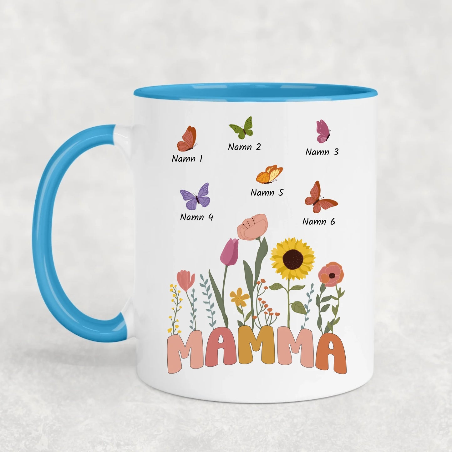 Fjärilar - Personlig mugg