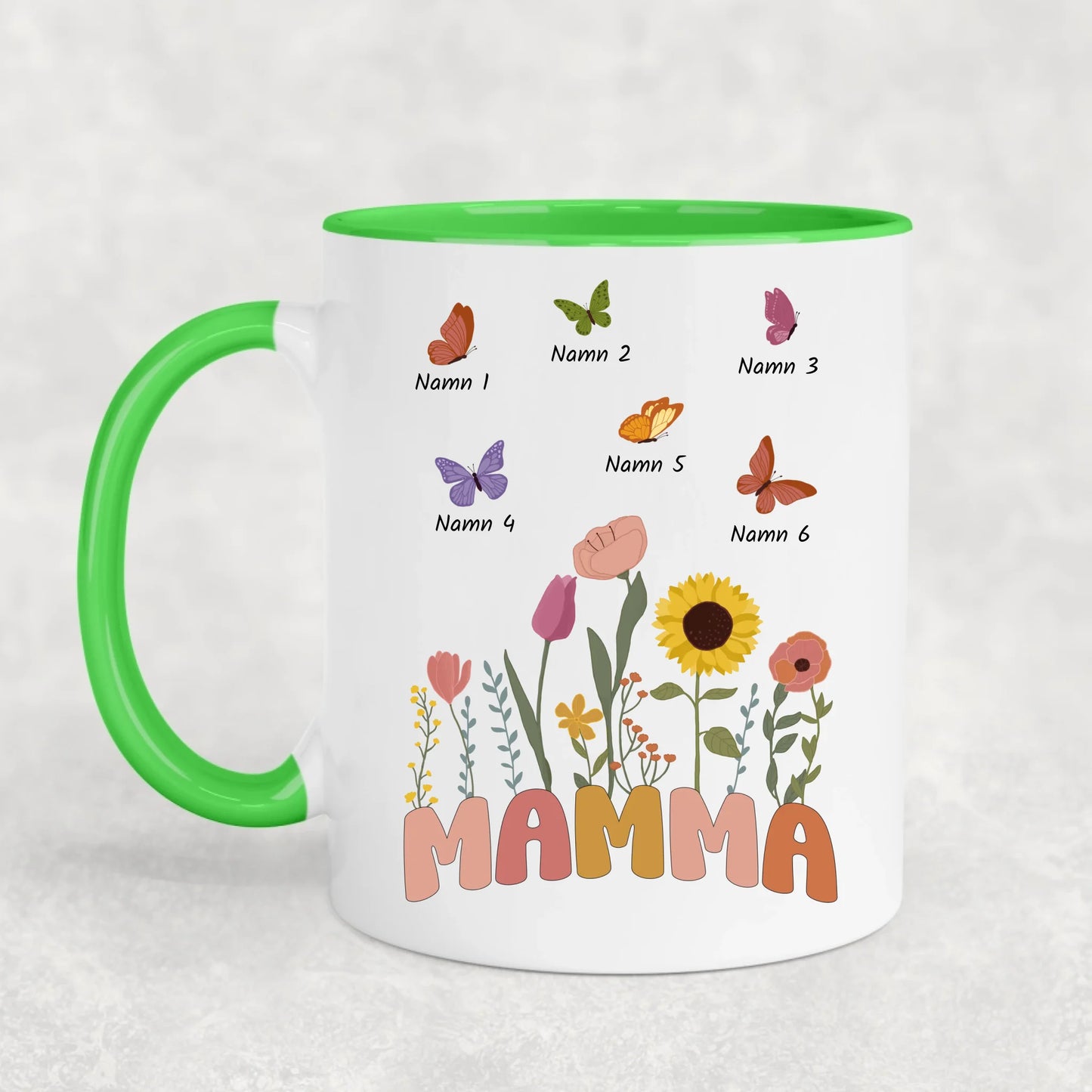 Fjärilar - Personlig mugg