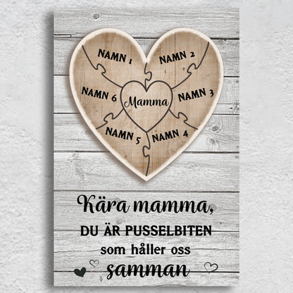 Pusselbit - Personlig canvas